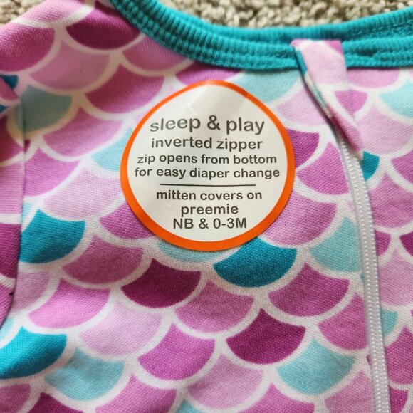 Wonder Nation Baby Onesie Bundle | 0-3 Months | Stars Moon & Mermaid Scales | NW - Picture 3 of 9